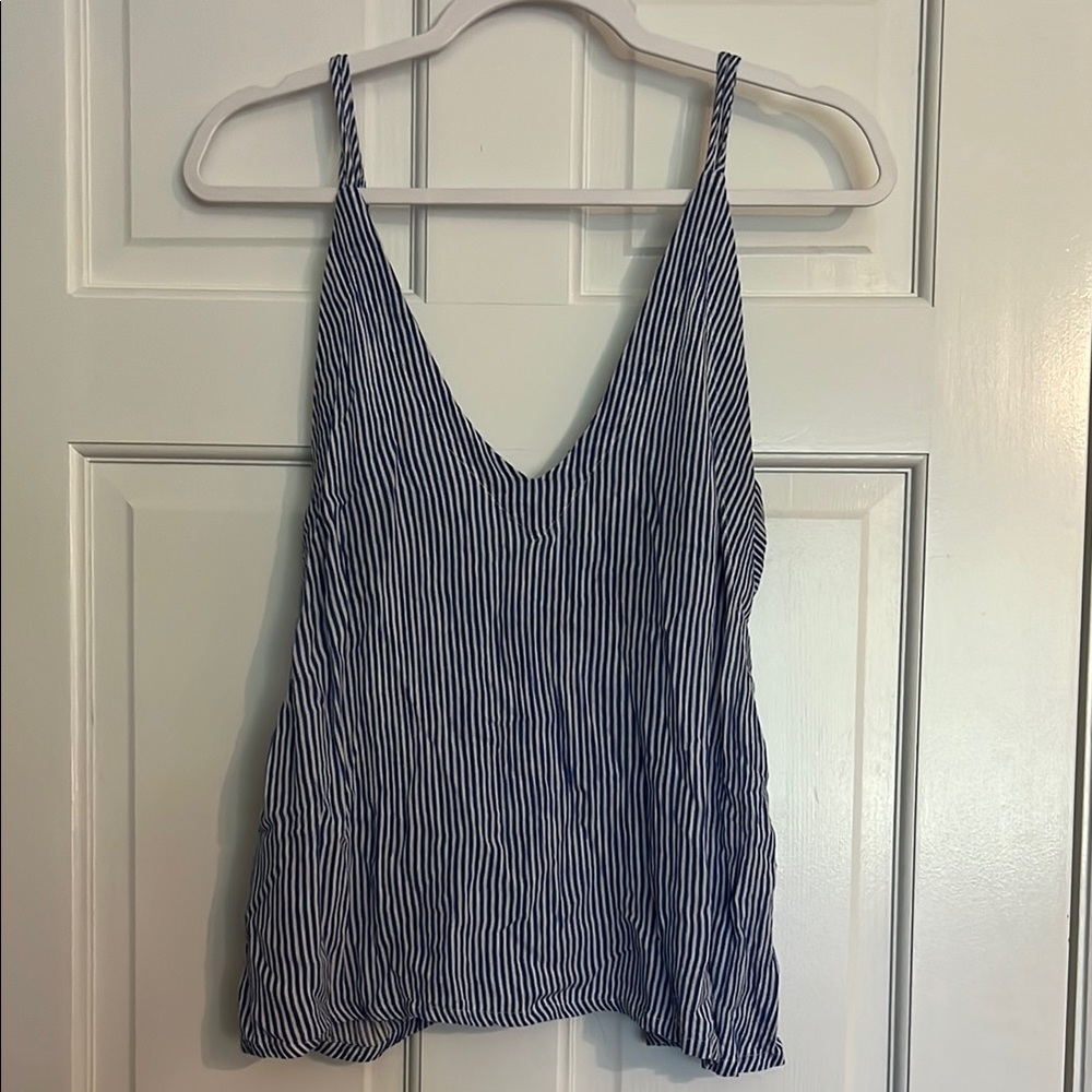 Lulu's Blue Ruched Sleeveless Camisole